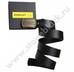 Ремень кожаный с литой пряжкой Stanley