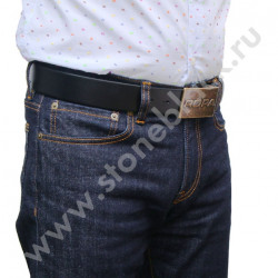 Ремень кожаный с литой пряжкой ROPA