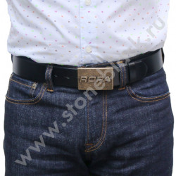 Ремень кожаный с литой пряжкой ROPA