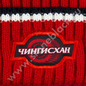 Вязаная шапка ЧИНГИСХАН (красная)