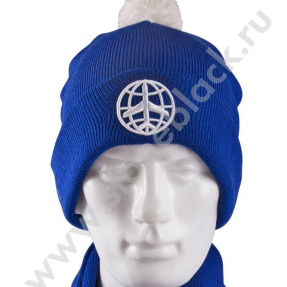 Вязаная шапка с помпоном и шарф Авиазапчасть