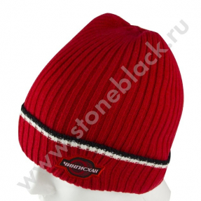 Вязаная шапка ЧИНГИСХАН (красная)