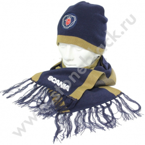 Вязаная шапка и шарф SCANIA
