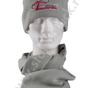 Вязаная шапка и шарф Russian Helicopters