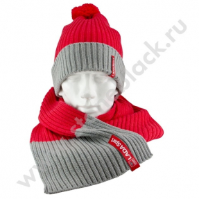 Вязаная шапка и шарф Lada Sport