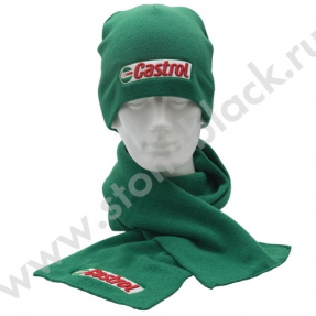Вязаная шапка и шарф Castrol