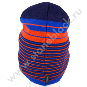 Вязаная шапка MUSTO красно-синяя