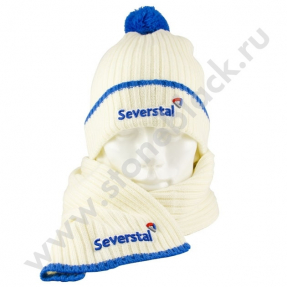 Вязаная шапка и шарф Severstal