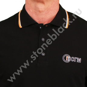 Рубашки поло Стройгазмонтаж 2019 (черные)